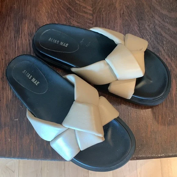 ALIAS MAE Sofia Leather Sandals - Natural - Picture 8 of 8